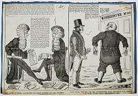A Tete a Tete. A Couple of Good Judges at all Events. John Bull Trying on His Workhouse Suit Provided For Him By The Whig Poor Laws Amendment Bill.