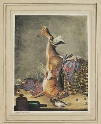 [Small Game Birds and a Hare.]