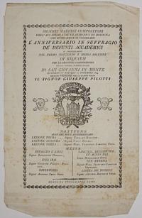 [Playbills.][Accademia Filarmonica di Bologna, 1829.]