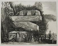 [Temple of Serapis.] Veduta dei grandiosissimi avanzi del Tempio di Giove, dal volgo il frontespizio di Nerone, sul Monte Quirinale, negl' Orti Colonna.