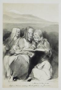 Hebrew Women reading the Scriptures at Jerusalem.
