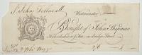 [Sr John Dellavalle] Westminster. Bought of John Shipman, Haberdasher at ye Sun, in Bridge Street.