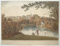 To the Noblemen and Gentlemen educated at Harrow. This View, taken from the grounds of Richard Page Esq.r Is Respectfully Dedicated by their most obedient and very humble Servant, Geo Barrel.
