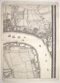 [Map of Rotherhithe and Limehouse, from John Rocque's ‘Plan of the cities of London and Westminster, and borough of Southwark’.]