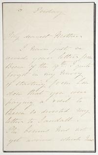 [Two letters from William Armytage, Mate, RN to his mother and a third from William's friend to his mother.]