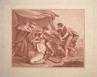 [Achilles mourning Patroclus] [Achilles sese ob mortem partocli afflictat. Vide Homeri Iliad Liber XVIII.