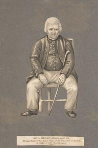 David Stewart Salmon, aged 105. The legal Father of two Indian Princes of the Wabee Tribe in America. A resident of Cable Street, Liverpool.