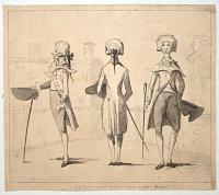 [Front, Side View, And Back Front, of a Modern fine Gentleman.]