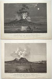 Eruption du Mont Vesuve au Jour. [&] Eruption du Mont-Vesuve à la Nuit.