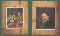 [Two untitled medley prints in imitation of old master paintings]