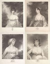 Portraits of Ladies of Rank and Fashion. Painted by John Hoppner, R.A. Engraved by Charles Wilkin.