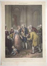 Reception de Franklin au Palais Royal par le Duc d'Orleans (Louis Philippe) 1778.