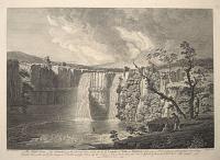 [River Teese.] The High Force. This Cataract is on the River Teese, which divides the Counties of York and Durham;