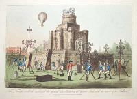 The Fortress (which enclosed the Grand Pavillion) in Green Park; with the ascent of the Balloon.
