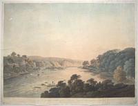 View on the River Tyne, with a distant View of Prudhoe Castle, &c.