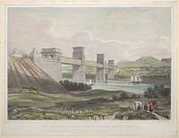 The Britannia Tubular Bridge over the Menai Straits.