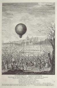 Expérience Aerostatique. Faite à Lyon en Janvier 1784, avec un Ballon de cent pieds de diamètre.