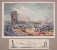 Spooner's Protean Views, No. 21. Napoleon at the Battle of Wagram, Changing to The Conflagration of Moscow.