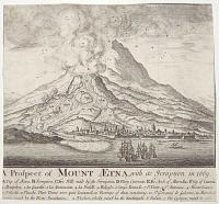 A Prospect of Mount Ætna, with its Irruption in 1669.