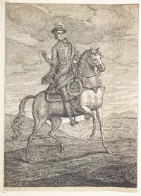 [Bonnie Prince Charlie on horseback.]