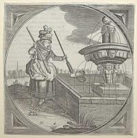 [Woman extinguishing a firework]