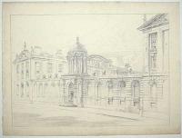 [The entrance gate to Queen's College from the High Street.]