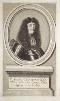 [John II Casimir Vasa] Johannes Rex Poloniæ Sueciæ, Magnus Dux Lithuania'. etc. Ao 1668.