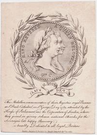 [George III and Queen Charlotte] G.III C. A King Revered  A Queen Beloved