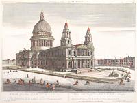 A north West View of St Pauls Cathedral London.