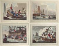 [Set of four whaling prints.] A Ships Boat Attacking a Whale. [&] Boats Approaching a Whale. [&] A Whale Brought Along-Side a Ship. [&] Shooting the Harpoon an a Whale.
