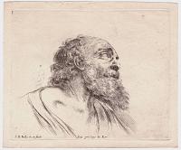 [The head of a bearded old man, looking right.] 19.
