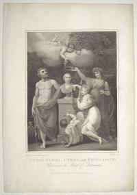 Cupid, Flora, Ceres, and Esculapius, Honouring the Bust of Linnaeus.