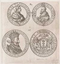 [Medallion portraits of Sigismund III of Poland & John Frederick I, Elector of Saxony.