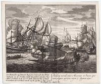[Battle of Grengam] Zee Battaille tussen de Rubisen Generaal den Prins Galiczin en de Sweden onder het gebiet van den Vice-Adm.l [...] [parallel text in Latin]