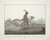 [A mounted courier] Troisième suite de Cheveaux d'après Carle & Horace Vernet.