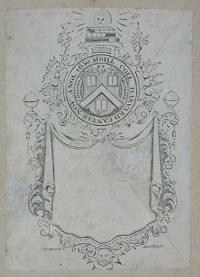 [AMERICANA]  A large engraved ex-libris bookplate for Harvard College, arms and motto above, elaborate decorative frame to central blank area. N. Hurd sc. BOSTON. at foot.