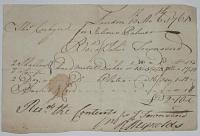 [PLATE DEALER]  Thos. Corbyn for Julious Palmer. Bo.t of John Townshend. 2 Shallow & Hard Metal Dishes � [etc.]
