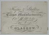 [CARPETS]  Forfar & Stalker, Carpet Manufacturers, Millfield, Hutchesontown, Glasgow.