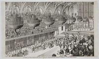A view of Westminster Hall during the banquet given in honor of the Coronation [of his most gracious Majesty King George IV, 19 July 1821.]