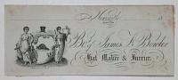 [HATTER & FURRIER]  Newcastle Bot. of James Bowler. Hat Maker & Furrier.