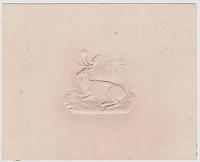 [Embossed stag.]