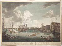 To the King's most Excellent Majesty This View of the Royal Dock at Deptford.