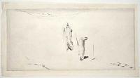 [An Arab and his camel in the desert.]