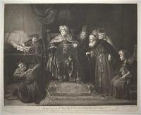 Judas returning the Thirty Pieces of Silver to the Chief Priest and Elders.