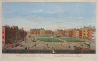 A View of Leicester Square London. Vue de la Place de Leicester a Londres.