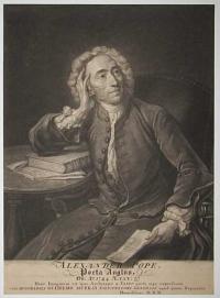 Alexander Pope, Poeta Anglus, Ob: A.o 1744 Aetat: 57.
