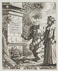 [Life of Aesop: Aesop interpreting an inscription on a tomb, thereby discovering a treasure.]