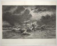 [A sailing ship in a storm.]