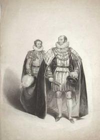 [A Prince of the Blood Royal. In the Coronation Dress and Robes of Estate, attended by his Trainbearer.