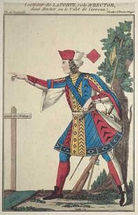 Costume de Laporte role D'Hector, dans Hector ou le Valet de Carreau.